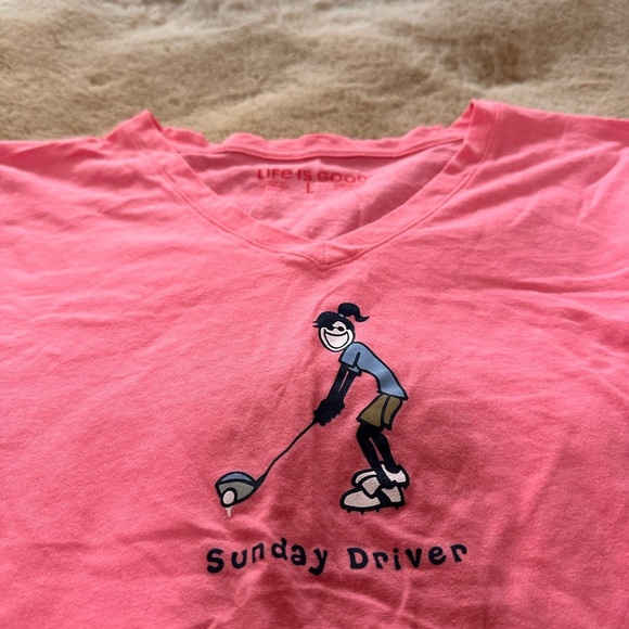 Life is Good Sunday Driver Golf Tee L - Picture 2 of 3